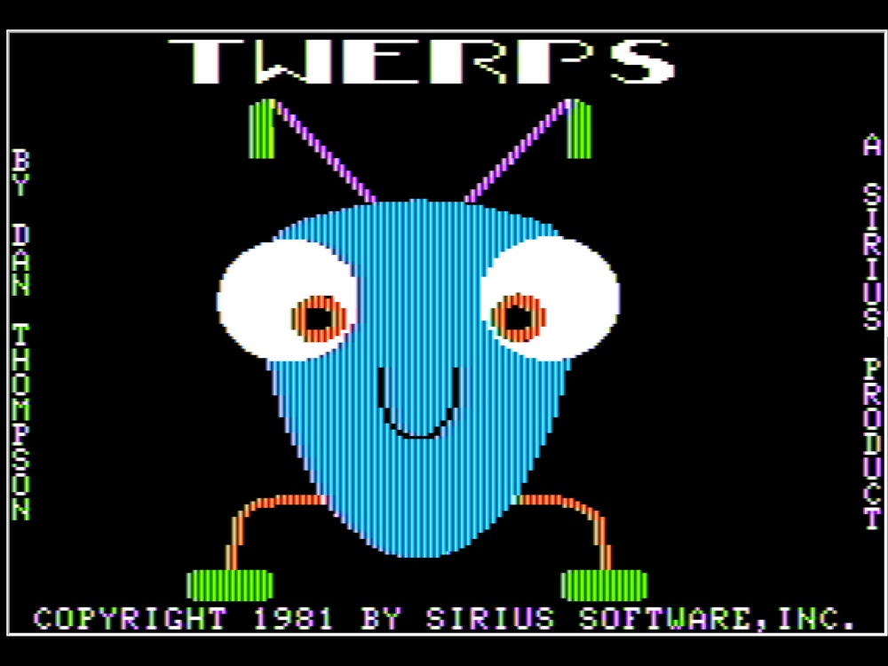 Title Screen of Twerps for Apple II